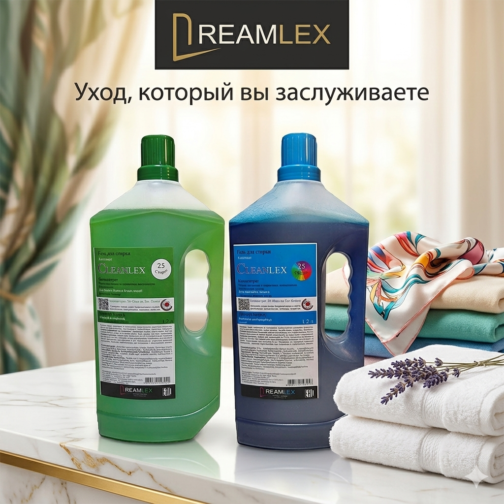 Гель для стирки «Автомат» комплект для белого , для цветного и чёрного белья 2x1.2кг